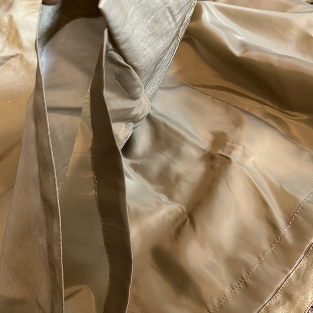 J. Gallery Vintage Long Belted Trench Jacket windbreaker Coat Size 16 - Picture 11 of 15